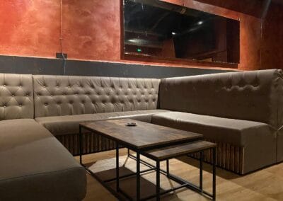 Lounge area of Three Monkeys Cannabis Club